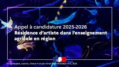 Appel à candidature 2025-2026 pour les résidences d'artistes, dans l'enseignement agricole, en région Centre-Val de Loire.