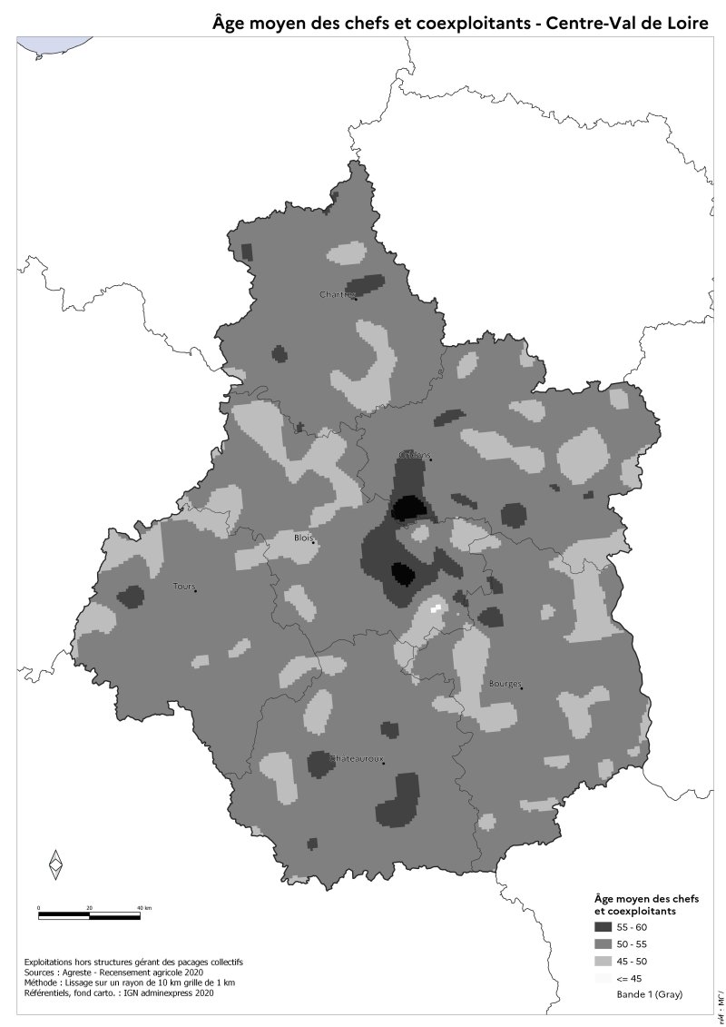 Image 14 : Âge moyen des chefs et coexploitants - Centre-Val de Loire